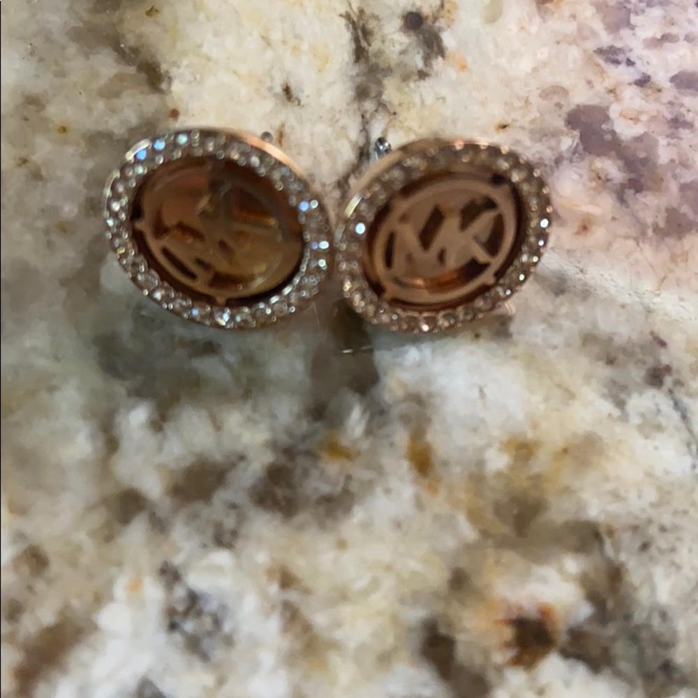 Micheal kors rose gold studs